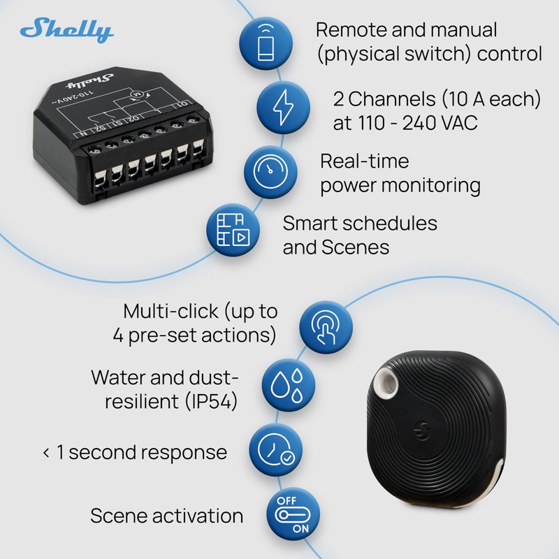 Shelly Shutter & Shelly BLU Button Tough1 (Bundle) - WLAN
