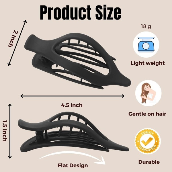 8 Pack Flat Hair Clips for Women,Matte No Crease Flat