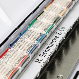 Schmincke - HORADAM® AQUARELL Retro Line Colour Box with 12 Finest watercolours, 74647097, Metal Box, Painting Set, 12 x 1/2 Pans, Empty Tray for 6 x 1/1 or 12 x 1/2 Pans