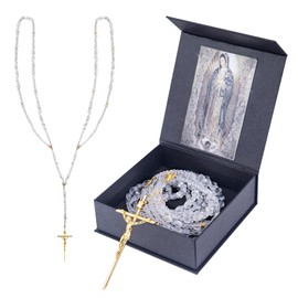 Lazo Para Boda,66.9 * 19.68",Wedding Crystal Rosary,Contains a Picture of the Virgin,Imprescindible Para Las Bodas Cristianas,Colgantes De Cristal Para Los Novios,Lasso for Wedding Ceremony