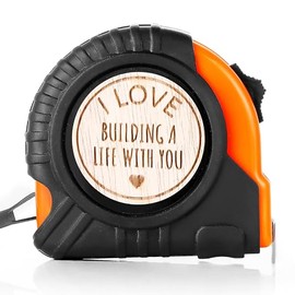 I Love Building a Life with You Tape Measure – Unique Gift for Him, Husband, Boyfriend, or Partner - Durable Tape Measure with Heartfelt Message - Perfect for Anniversaries, Birthdays, Valentine's Day
