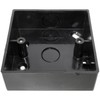 Black Pattress Box Single 32mm PVC Surface Box with Knockouts