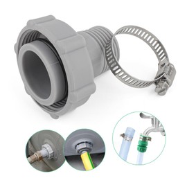 Swimming Pool Drain Fitting Connects Replacement for Coleman Pool Drain Plug Connector Hose Adapter Connect to Garden Pipe with Hose Clamps