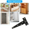 T Strap Hinges Heavy Duty, Shed Door Gate Hinges(Black) (4,