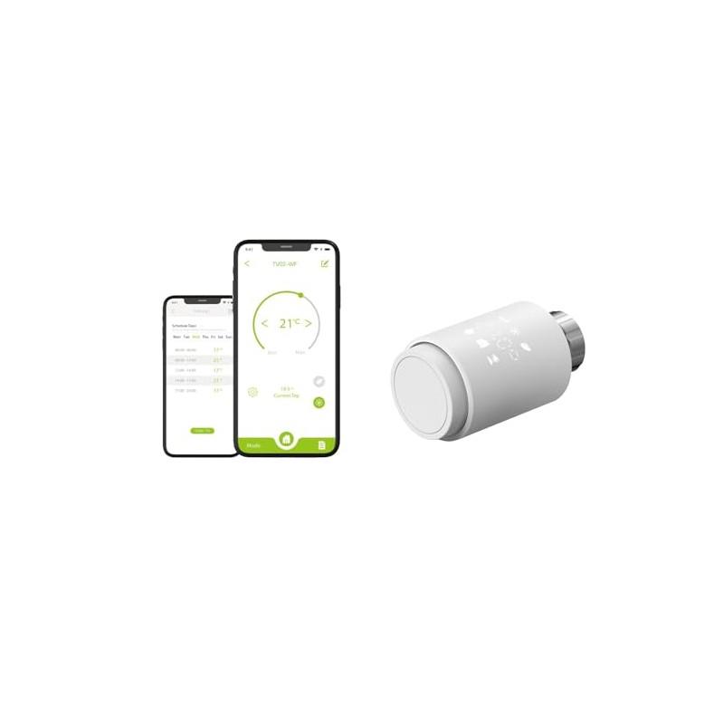 MincoHome WiFi Radiator Valve Thermostat, Smart Schedule Radiator Actuator, Water