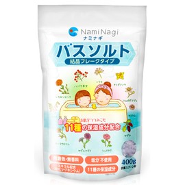 NamiNagi Bath Salt, Magnesium, Moisturizing, Natural Plant Extracts Formulated in Japan, Uncolored, Unscented Bath Cosmetics, Includes Measuring Spoon, 14.1 oz (400 g), 20 to 30 Uses
