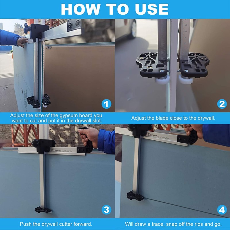 Zozen Drywall Cutting Tool, Foldable Drywall Cutter, Metric + Imperial