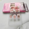 24 Pcs Press on Nails Short Square,YIHONGYAN Pink Fake Nails