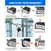 LUNEKUCK 2 Pcs Long Shackle Heavy Duty Combination Padlocks Outdoor