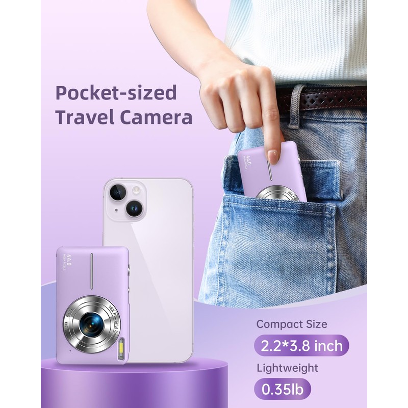 CAMKORY Digital Camera, Kids Camera FHD 1080P Camera for Photography