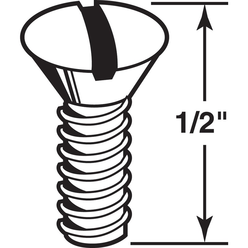 Prime-Line MP9191 Wall Plate Screws, #6-32 x 1/2 In., Steel