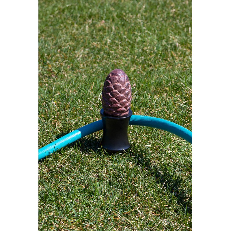 CLEVER GARDEN Heavy Duty Decorative Hose Guide - Pinecone, 5