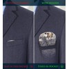 Pocket Square Holder, Keeps Handkerchiefs in Place and Shaped, Suit