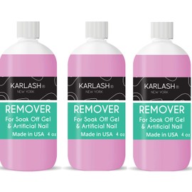 Karlash Professional Soak Off Remover for Gel Nail Polish Remover 4 oz (3 Pieces)