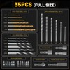 TOLESA 35pcs Drill Bit Set, Titanium Coated, HSS Twist Driver