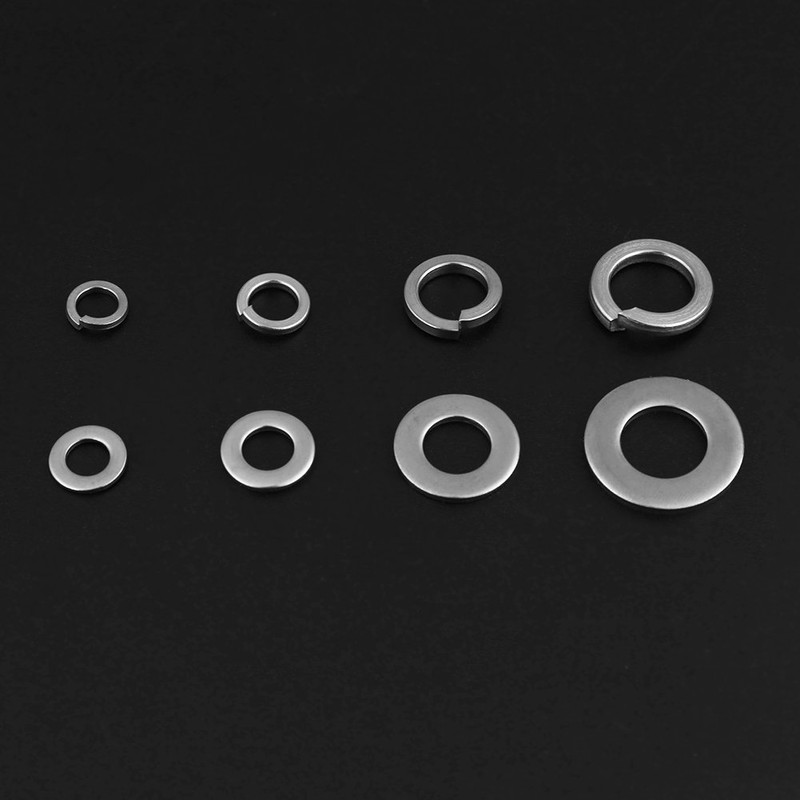 Stainless Steel Washer Set, Flat & Spring Washer Lock Tool