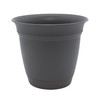 The HC Companies 6 Inch Eclipse Round Planter with Saucer