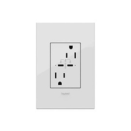 adorne 15A Tamper-Resistant Ultra-Fast Plus Power Delivery USB Type-C/C Outlet in White, ARTRUSB15PD30W4 ? Legrand