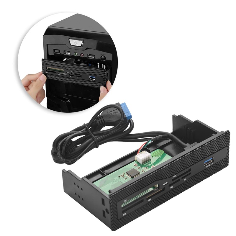 Agatige Internal Card Reader, 5.25 Inch USB 3.0 PC Front