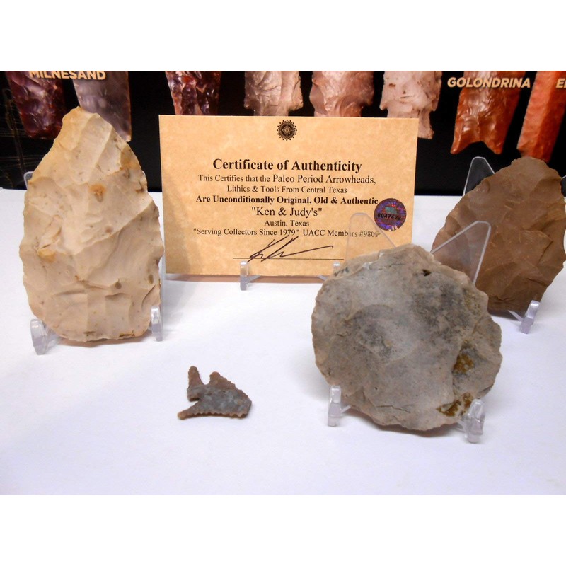 Rockhound's 1st Choice Central Texas Paleo Period Arrowheads & Tools