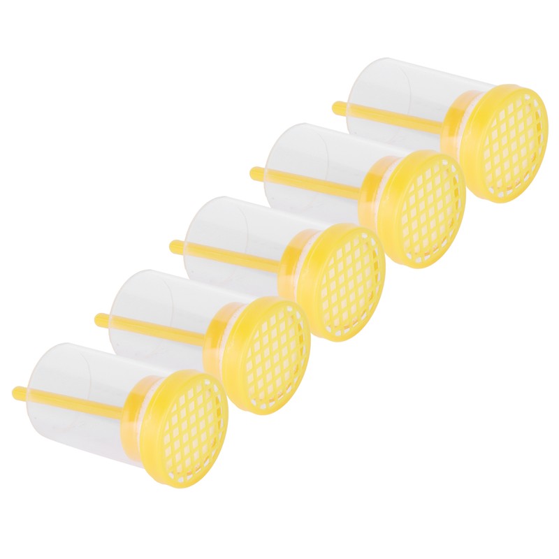 5Pcs Queen Bee Marking Bottle Catcher Cage Tube Lightweight Plastic