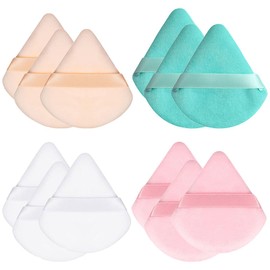 BZKSER Powder Puff – 12 Pieces Cosmetic Make Up Sponge, Face Powder Puff Triangle Wedge Shape, Dry Wet Powder Sponge Pads, Makeup Puff, for Loose Powder, Foundation, Body Powder