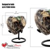 UrbanWoods Camouflage Heart Keepsake Urn for Ashes - Handcrafted Forest