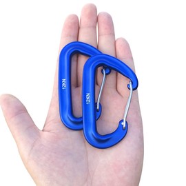 L-Rover Carabiner,12KN Lightweight Heavy Duty Carabiner Clips,Aluminium Wiregate Caribeaners for Hammocks,Camping, Key Chains, Outdoor and Gym etc,Hiking & Utility