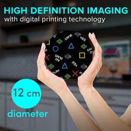 1 x Round Jumbo Size Coaster 12cm Game Gamer Computer Gaming Cork Backed MDF Glossy Tea Coffee Accessory #170578