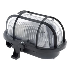 Zenitech Hublot ovale 60W IP44 E27 Classe II Noir