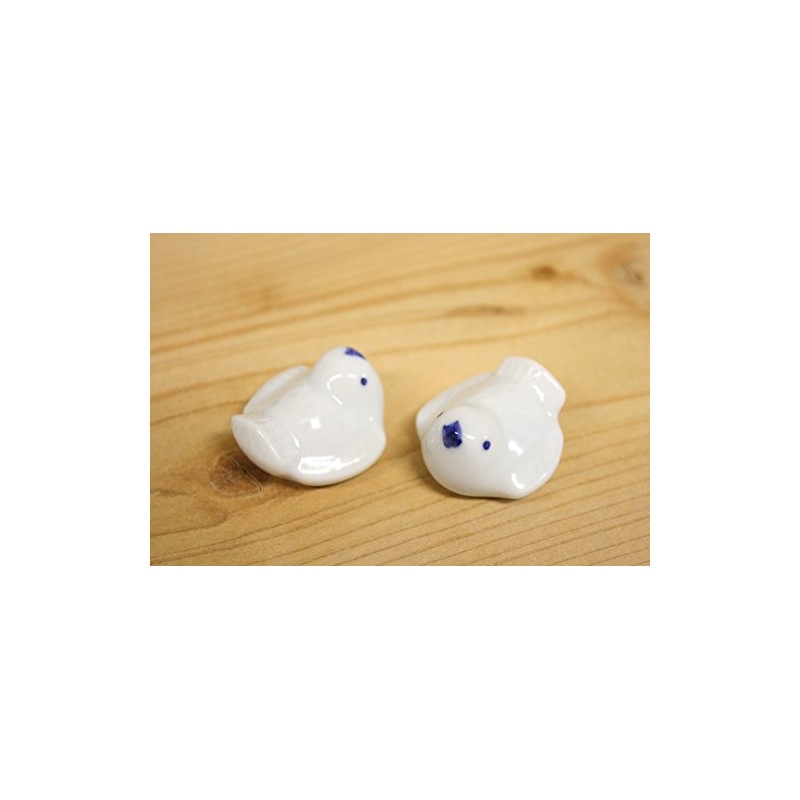 Pottery Hand Painted Bird Chopsticks 置揃 Chopstick Rest 箸休me Bird