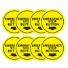 4 Inch Emergency Stop Button Notice Sign for Manufacturing,Warehouse,Machine,Equipments