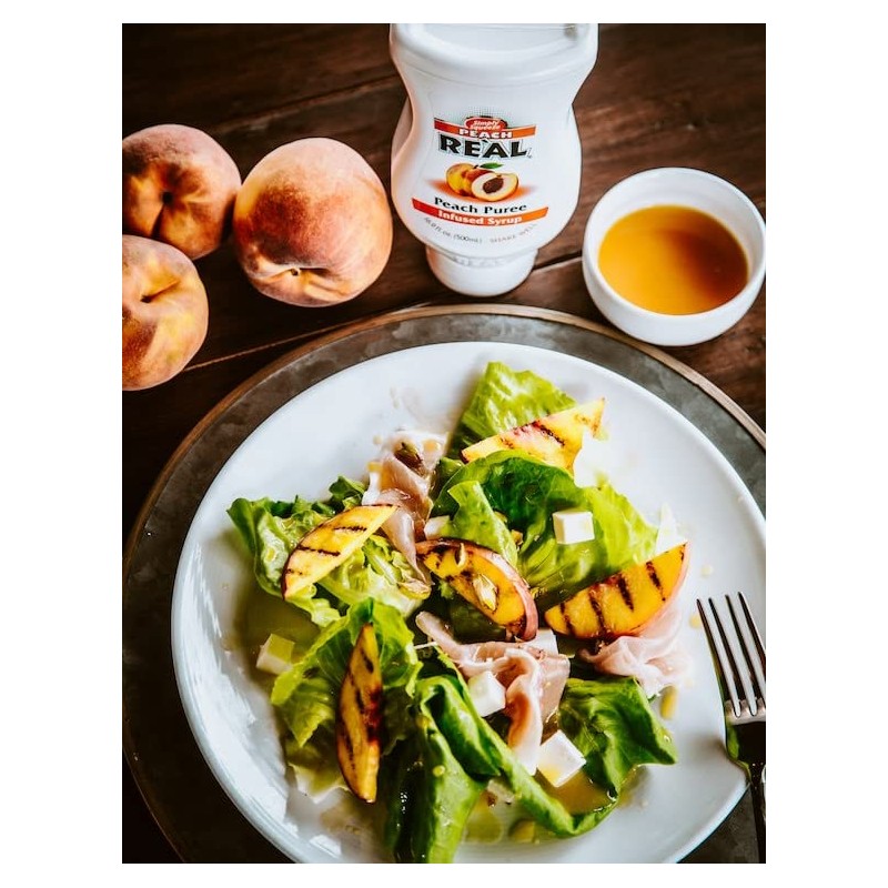 Peach Reàl Infused Exotics, Peach Puree Infused Syrup, 16.9 FL