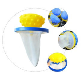 SEWACC 1Pc Reusable Floating Mesh Laundry Bag Automatic Washing Machine Lint Filter Net Pouch Random Color for Clothes Cleaning and Hair Catching Random Color