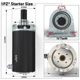 1PZ LAT-7DH Starter Replacement Kawasaki 15 17 18 19 21 22 23 25 28 HP FH500V FH531V FH541V FH580V FH601D FH661V Cub Cadet M48 M54 M60 RZT50 Z-Force Toro 21163-7001 21163-7010 21163-7022 21163-7029