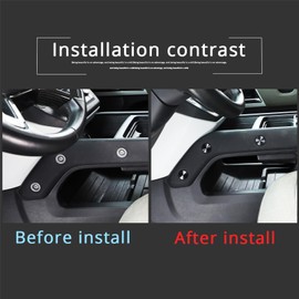 PIUGILH Center Console Side Screw Protection Cover Compatible with Land Rover Defender 2020-2024 Accessories, Aluminum Car Center Console Side Screw Decorative Cover Trim, 8Pcs(Black)