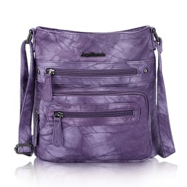 Angel Barcelo Crossover Purse and Handbags Crossbody Bags for Women,Ultra Soft Leather Neatpack Bag Shoulder Purses for Girl (Stylish Purple)