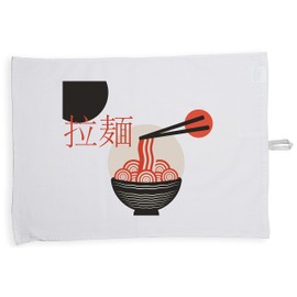 Hippowarehouse ramen Japanese Tea Towel Eco Printed Dish Cloth Kitchen accessory 50cmx70cm 100% Cotton