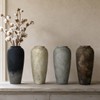 TDIAVH Rustic Farmhouse Ceramic Vase, 15.1 Inch, Floor Decor, Brown
