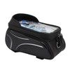 Bike Phone Mount Bag Large Capacity Waterproof Carbon Pattern PU