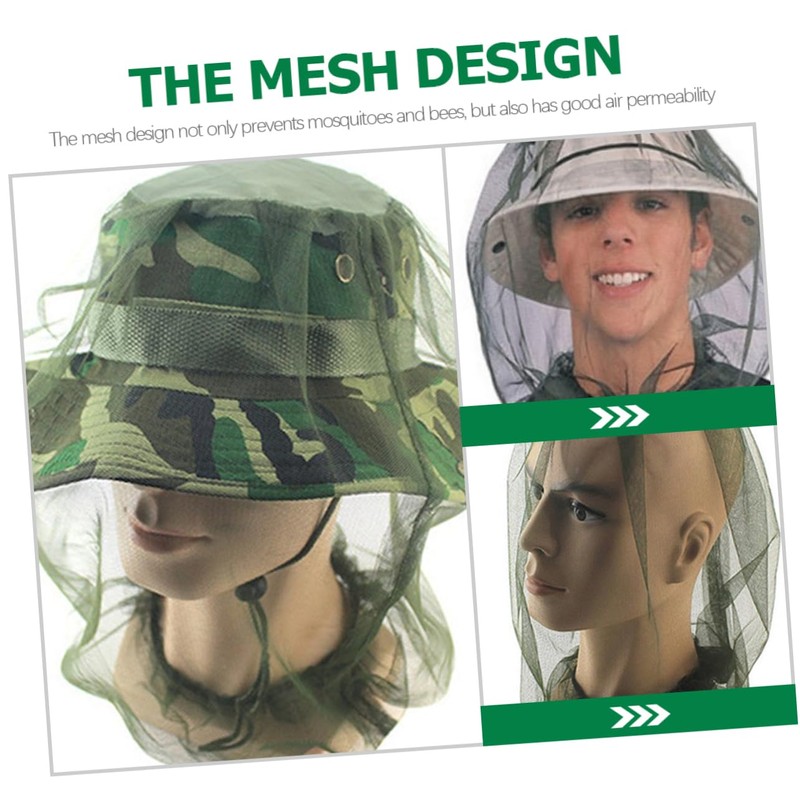 GRIRIW 5Pcs Multi Function Fishing Hat Convenient Folding Beekeeper Hat