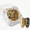 2 Bottles Gold Foil for Nails Golden Glitter Design Gold