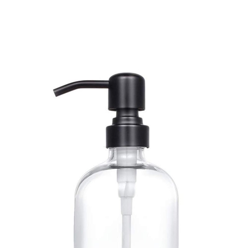 2 Pack Thick Clear Glass Pint Jar Soap Dispenser with