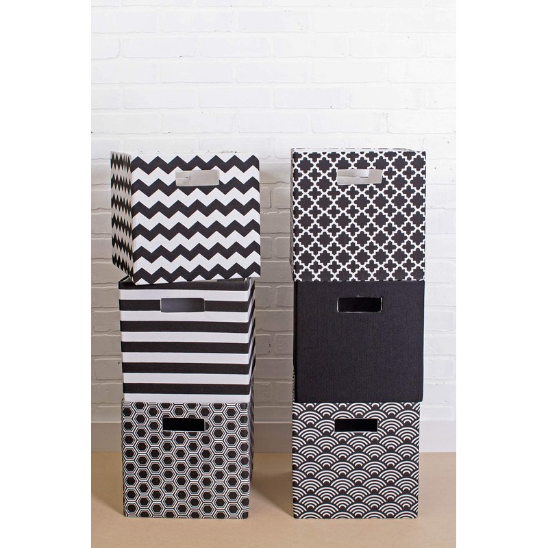 DII Polyester Cube Storage Collection Collapsible Hard Sided Bin, 13x13x13,