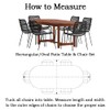 108 Inch Rectangular Oval Patio Table Chair Set Cover with