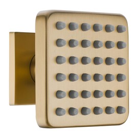 3 inch Big Stainless Steel Body Spray Shower Jet - High Pressure Massage Side Sprayer Spa System Shower Set Adjustable Wall Mounted, Square Brushed Gold Brass Finish