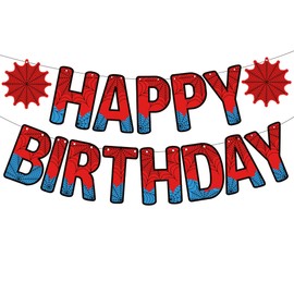 Spider Happy Birthday Decorations, Birthday Baby Banners, Kid-Friendly Party Supplies