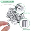 M METERXITY 200-Pack Aluminum Crimping Loop Sleeves, 2mm 5/64" Double