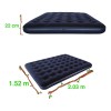 Colchón Inflable Queen Azul Cama De Aire Camping