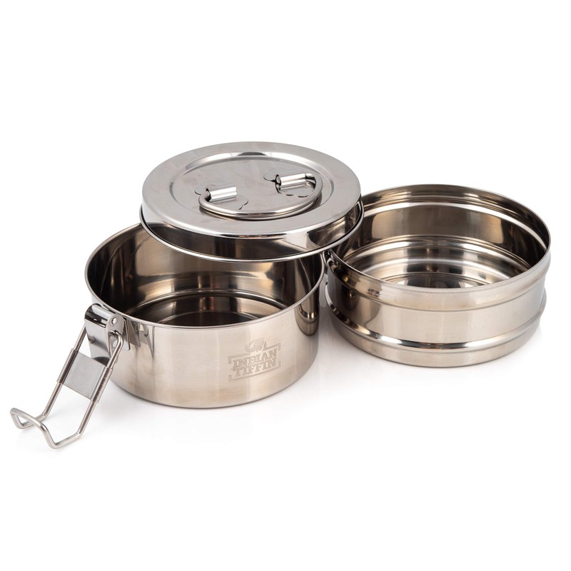 Indian-Tiffin 2 Tier Stainless Steel Large Tiffin Lunch Box
